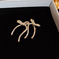 1 Pair Fashion Bow Knot Metal Inlay Zircon Women's Ear Studs sku image 177