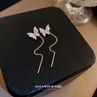 1 Pair Fashion Bow Knot Metal Inlay Zircon Women's Ear Studs sku image 114