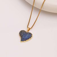 Elegant Heart Shape Stainless Steel Artificial Gemstones Copper Zircon 18k Gold Plated main image 6