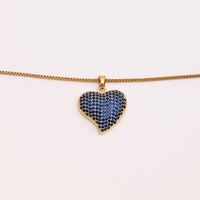 Elegant Heart Shape Stainless Steel Artificial Gemstones Copper Zircon 18k Gold Plated main image 8
