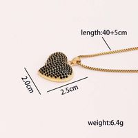 Elegant Heart Shape Stainless Steel Artificial Gemstones Copper Zircon 18k Gold Plated main image 2