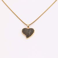 Elegant Heart Shape Stainless Steel Artificial Gemstones Copper Zircon 18k Gold Plated main image 9