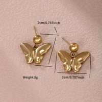 1 Pair XUPING Simple Style Circle Heart Shape Bow Knot 304 Stainless Steel Artificial Gemstones 18K Gold Plated Ear Studs sku image 3