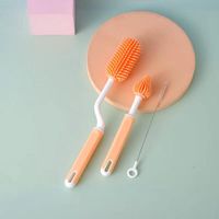 Casual Solid Color Silica Gel Baby Bottle Brush Baby Accessories sku image 4