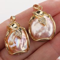 1 Piece Ig Style Simple Style Leaf Copper Plating Inlay Jewelry Accessories main image 6