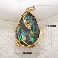 1 Piece Simple Style Sector Leaves Freshwater Pearl Copper Plating Inlay Jewelry Accessories sku image 1