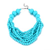 Vintage Style Geometric Solid Color Wood Women's Necklace sku image 6
