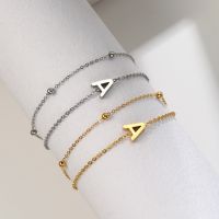 Simple Style Letter Stainless Steel Plating Bracelets main image 1