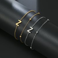 Simple Style Letter Stainless Steel Plating Bracelets main image 3