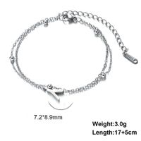 Simple Style Letter Stainless Steel Plating Bracelets main image 2