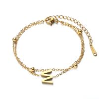 Simple Style Letter Stainless Steel Plating Bracelets main image 4