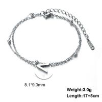 Simple Style Letter Stainless Steel Plating Bracelets sku image 22