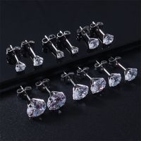 1 Piece Vintage Style Solid Color Stainless Steel Ear Studs main image 4