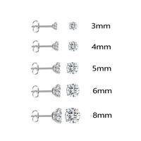 1 Piece Vintage Style Solid Color Stainless Steel Ear Studs main image 2