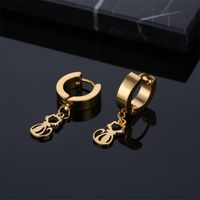 1 Piece Simple Style Cat Plating Stainless Steel Drop Earrings main image 6