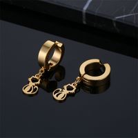 1 Piece Simple Style Cat Plating Stainless Steel Drop Earrings main image 5