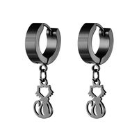 1 Piece Simple Style Cat Plating Stainless Steel Drop Earrings main image 4