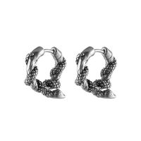 1 Piece Simple Style Geometric Plating Stainless Steel Hoop Earrings sku image 1