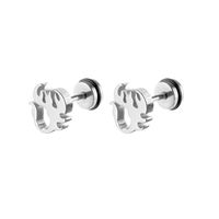 1 Piece Simple Style Geometric Solid Color Plating Stainless Steel Ear Studs sku image 1