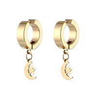 1 Pair Vintage Style Star Plating Stainless Steel Drop Earrings sku image 6