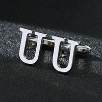 Simple Style Letter Iron Plating Unisex Cufflinks sku image 21
