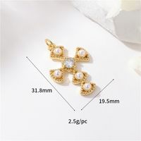 1 Piece Simple Style Cross Heart Shape Butterfly Copper Plating Jewelry Accessories sku image 2