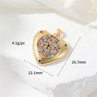 1 Piece Simple Style Cross Heart Shape Butterfly Copper Plating Jewelry Accessories sku image 8