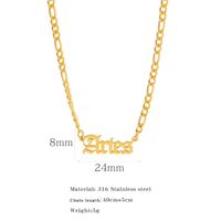 Simple Style Constellation Stainless Steel Plating Pendant Necklace sku image 14