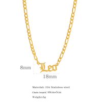 Simple Style Constellation Stainless Steel Plating Pendant Necklace sku image 18