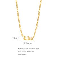 Simple Style Constellation Stainless Steel Plating Pendant Necklace sku image 19