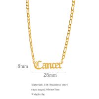 Simple Style Constellation Stainless Steel Plating Pendant Necklace sku image 15