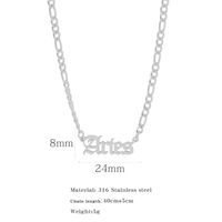 Simple Style Constellation Stainless Steel Plating Pendant Necklace sku image 2