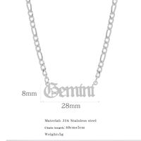 Simple Style Constellation Stainless Steel Plating Pendant Necklace sku image 5