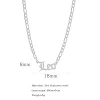 Simple Style Constellation Stainless Steel Plating Pendant Necklace sku image 6