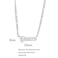 Simple Style Constellation Stainless Steel Plating Pendant Necklace sku image 8