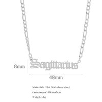 Simple Style Constellation Stainless Steel Plating Pendant Necklace sku image 9