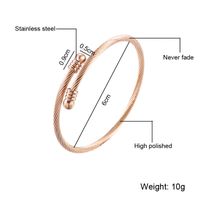 Simple Style Geometric Stainless Steel Plating Bangle main image 2