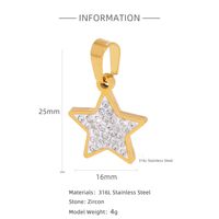 1 Pièce Style Ig Star Lune Acier Inoxydable Placage Bijoux Accessoires sku image 3