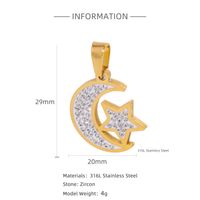 1 Piece Ig Style Star Moon Stainless Steel Plating Jewelry Accessories sku image 4