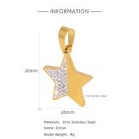 1 Piece Ig Style Star Moon Stainless Steel Plating Jewelry Accessories sku image 2