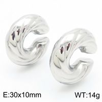 1 Pair Simple Style U Shape Plating Stainless Steel 18K Gold Plated Ear Cuffs sku image 1