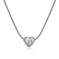 Lady Letter Heart Shape Stainless Steel Titanium Steel Plating Titanium Steel Necklace sku image 14