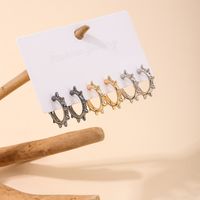 Wholesale Jewelry Punk Simple Style Gear Alloy Ear Studs main image 3