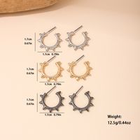 Wholesale Jewelry Punk Simple Style Gear Alloy Ear Studs main image 2