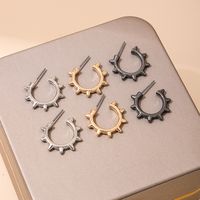 Wholesale Jewelry Punk Simple Style Gear Alloy Ear Studs main image 5