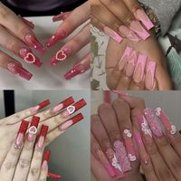 Mignon Sucré Ciel Étoilé Colle Gelée Ongles Correctifs 1 Jeu main image 3