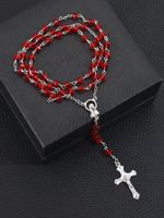Casual Hip-hop Cross Artificial Crystal Beaded Crystal 18k Gold Plated Unisex Pendant Necklace main image 6