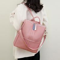 Waterproof Solid Color Casual Daily Women's Backpack main image video