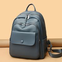 Waterproof Solid Color Casual School Daily Women's Backpack main image 5