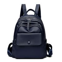 Waterproof Solid Color Casual School Daily Women's Backpack main image 3